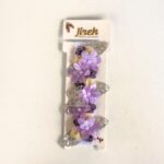 Tocado para bebé con flores y mariposas · Amatista – color Lila