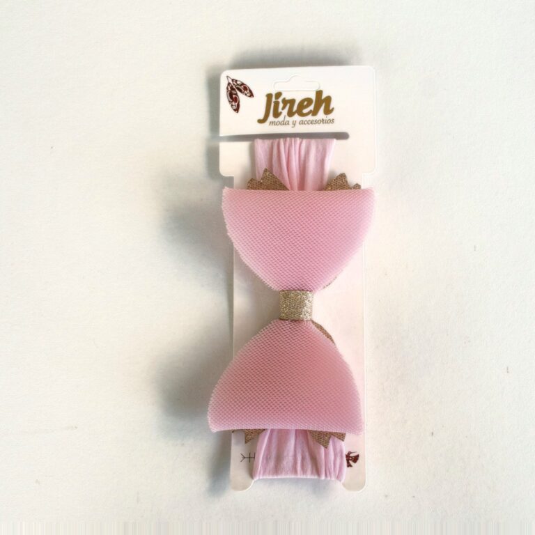 Tocado para bebé con moño · Jaspe