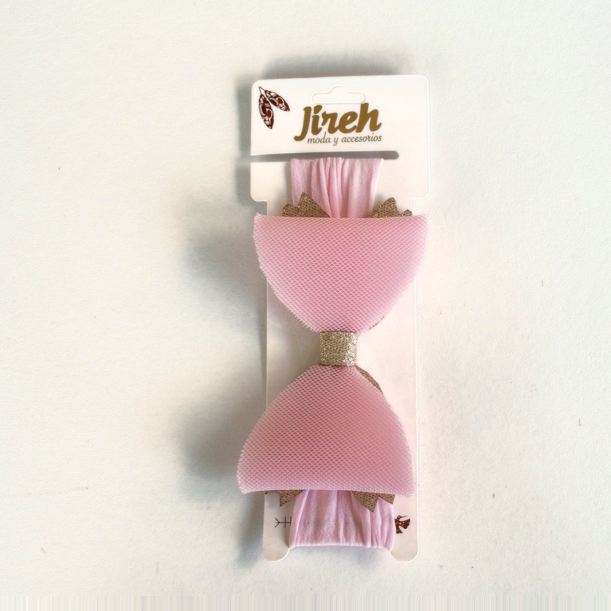 Tocado para bebé con moño · Jaspe