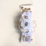 Tocado para bebé con flores · Martina – color Blanco