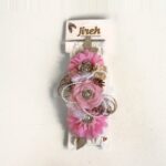 Tocado para bebé con flores · Martina – color Rosado