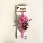 Tocado para bebé con rosas y brillos · Zircón – color Rosado